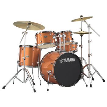 Yamaha rydeen studio orange glitter + set platos paiste