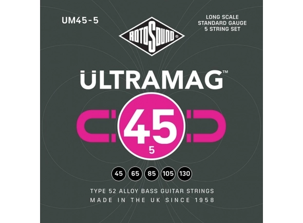Rotosound Juego De Cuerdas Ultramag Para Bajo Um455 UM455