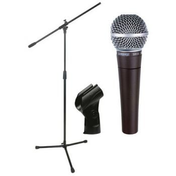 Shure sm58 lc + soporte de jirafa