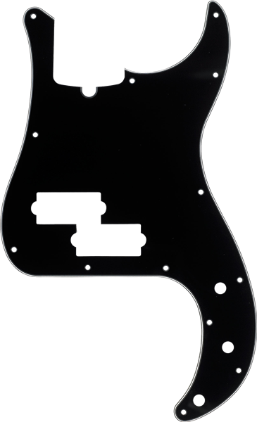 Fender Golpeador Precision Bass 13 agujeros de montaje con muesca Negro 991352000