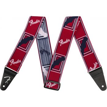 Fender weighless 2 mono strap red/white/blue
