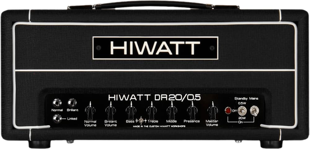 HIWATT Amplificador Guitarra Cabezal A Válvulas Hiwatt Dr20/0.5 - 20/0.5W Amplificador Guitarra Cabezal A Válvulas Hiwatt Dr