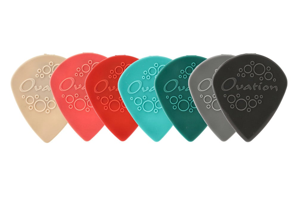 Ovation Puas Diamond Grip Púa Nylon Punta Afilada Mix Set Sharp Puas Diamond Grip Púa Nylon Punta Afilada Mix Set