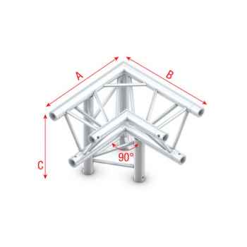 Showtec corner 90 down left apex down esquina triangular 3 direcciones pt30013