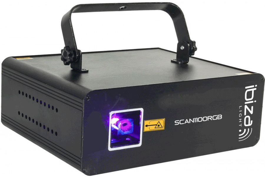 Ibiza Light SCAN 1100 RGB Laser RGB de Animación con Dmx 1100mw SCAN 1100 RGB