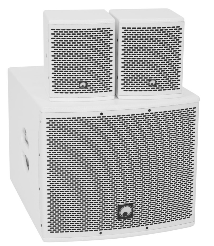 Omnitronic Set MOLLY-12A Subwoofer active + 2x MOLLY-6 Top 8 Ohm, white Set MOLLY-12A Subwoofer active + 2x MOLLY-6 Top 8