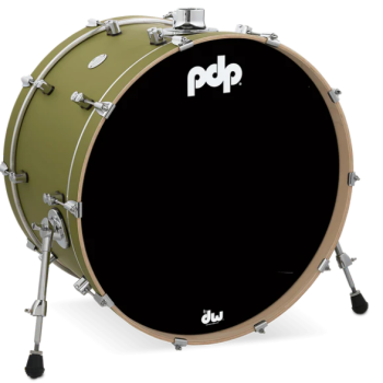 Drum workshop pdcm1424kkso bombo 24x14 concept maple satin olive