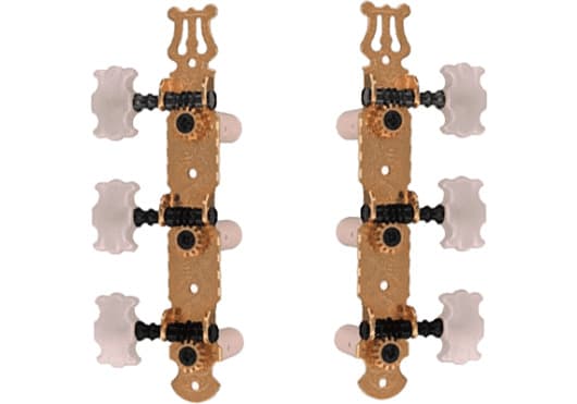 Yellow Parts Clavijeros para guitarra clásica en forma de mariposa. Puente metálic ADIEZ1789G