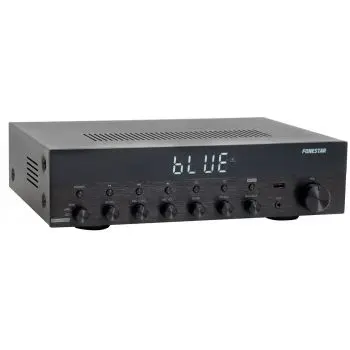 Fonestar AS-6060 Amplificador Bluetooth 60W + 60W RMS. Entrada Micrófono con Mezcla y Echo.Karaoke. Radio FM .Entradas USB . Mando a distancia