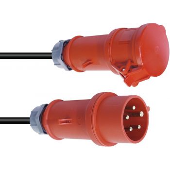 Psso cee extensión 16a 5 x 2.5, 25 metros, rojo
