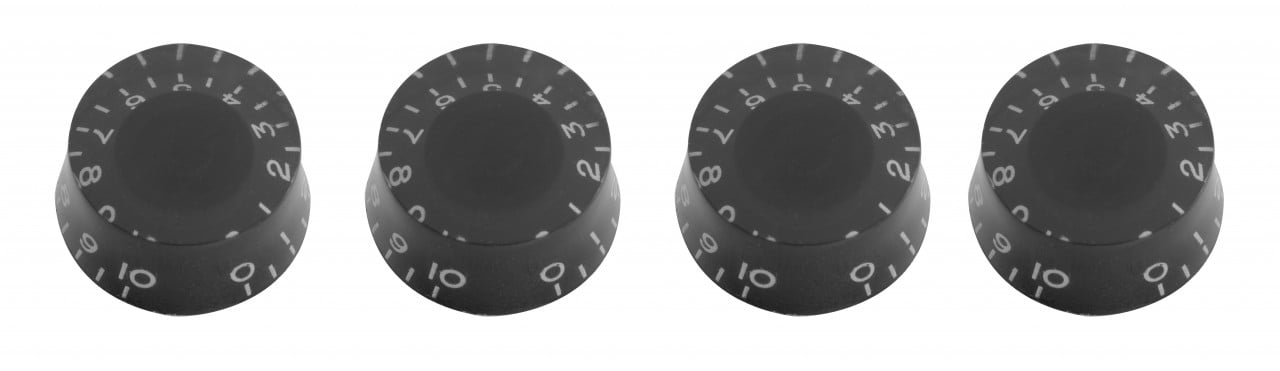 Stagg SP-KNLP-BKH Conjunto 4 botones negros para guitarra electrica tipo P SP-KNLP-BKH