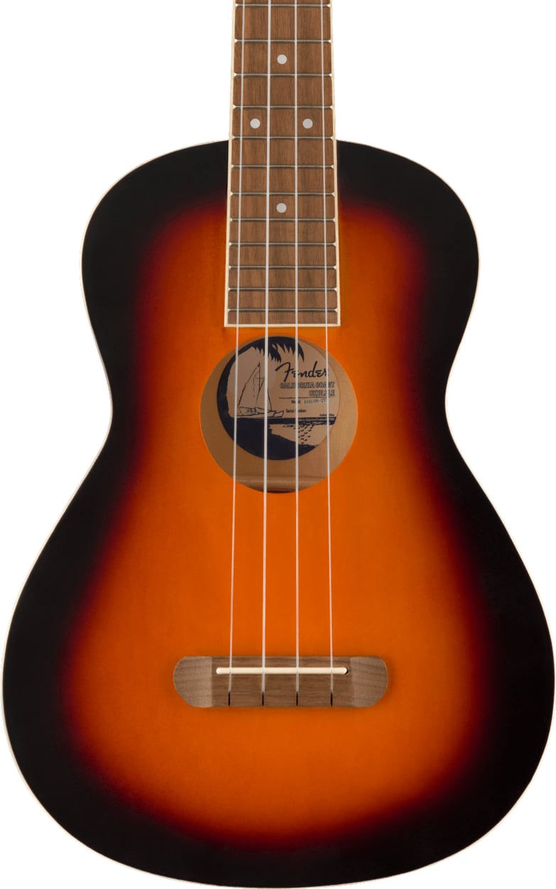 Fender Avalon Tenor Ukulele WN 2-Color Sunburst Avalon Tenor Uke 2TS WN