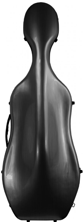 Amadeus ECBK Estuche De Violonchelo 4/4 De Fibra De Vidrio Negro ECBK
