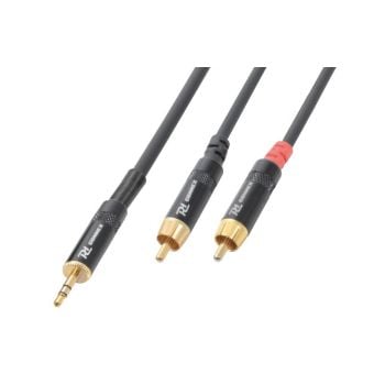 Power dynamics cable mini jack 3.5 stereo a 2 rca macho. 3 metros 177036
