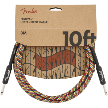 Fender cable festival instrument pure hemp 3 metros rainbow