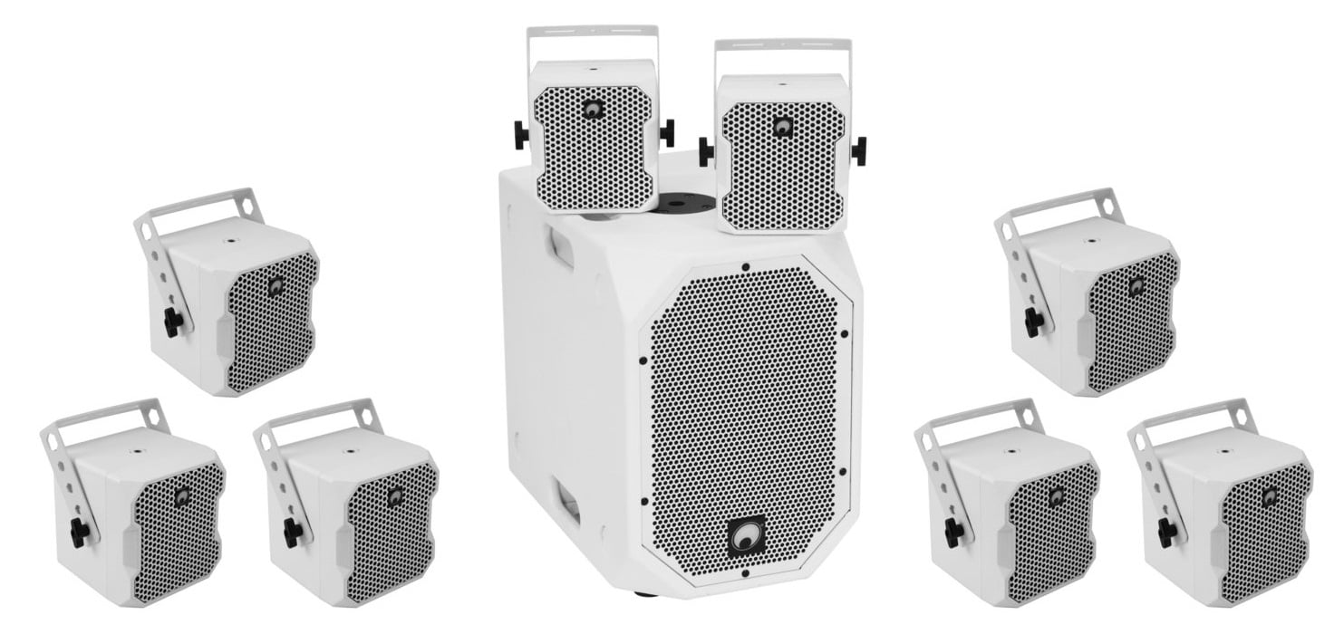 Omnitronic Set BOB-10A wh + 8x BOB-4 White Set BOB-10A wh + 8x BOB-4 wh