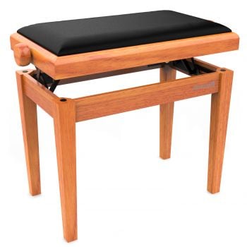 Audibax kb600 oak banco para piano teclado ajustable regulable. acolchado. roble
