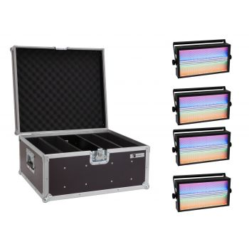 Eurolite set 4x led super strobe abl + flightcase