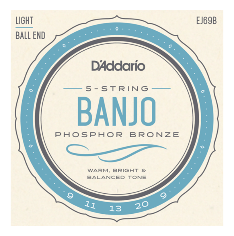 D Addario EJ69 Cuerdas Banjo de Luz Bronce EJ69