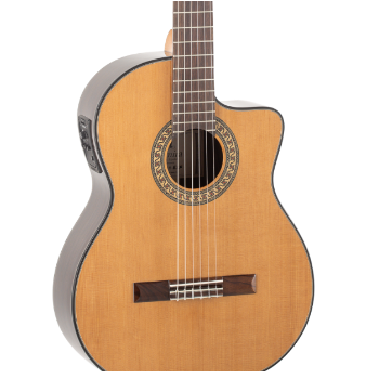 Admira adm06ecf guitarra clásica a6 electrificada con cutaway y fishman, serie artesanía