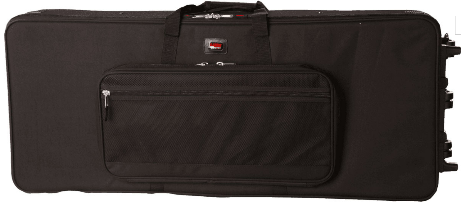 Gator GK-61-SLIM Funda Rígida de Teclado Slim 61 Note con Ruedas GK-61-SLIM