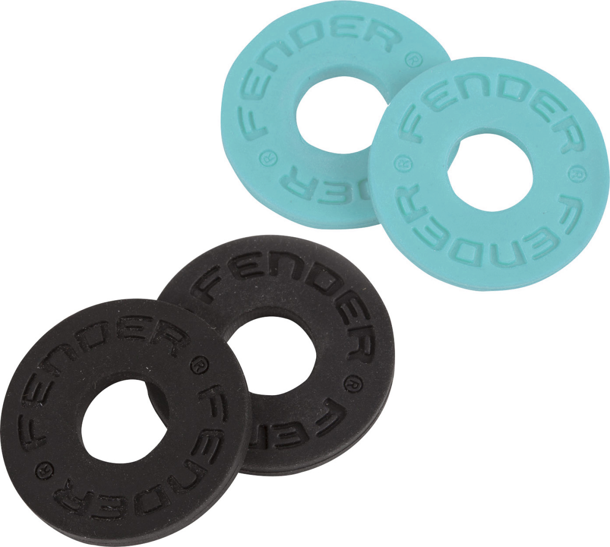 Fender Strap Blocks Black-Daphne Blue Set 4 Unidades Strap Blocks 4PK Blk-Dpb