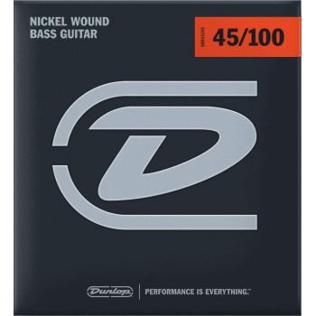 Dunlop dbn45100 juego cuerdas bajo nickel medium light 45-100