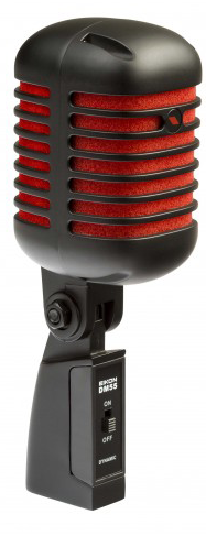 Proel Eikon DM55V2RDBK Micrófono Vocal Dinámico Profesional vintage Negro y Rojo Satinado DM55V2RDBK