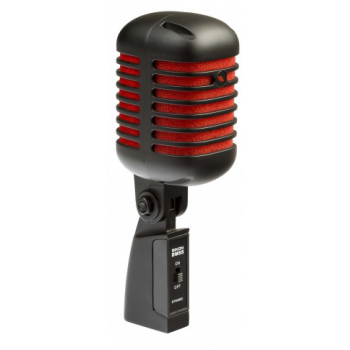 Proel eikon dm55v2rdbk micrófono vocal dinámico profesional vintage negro y rojo satinado