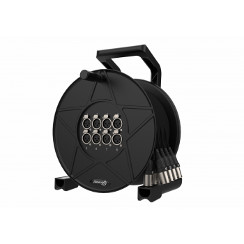 Audibax pro mc xlr 8815 drum pro carrete escenario 15 metros 8 xlr macho