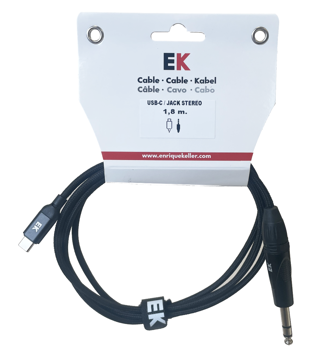 EK Audio Cable Usb-C Jack Estéreo Macho 1,8 M HDMI22418