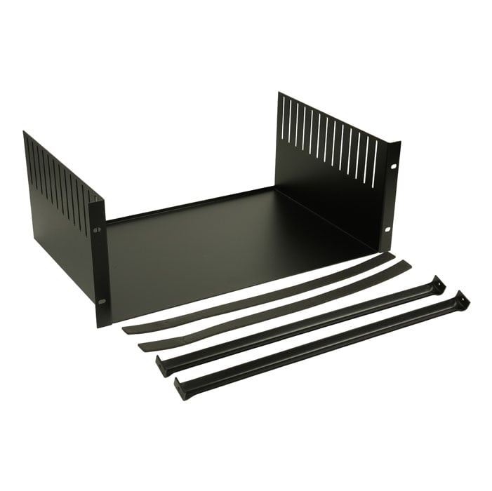 Adam Hall 19\" Rack Tray 3U | with steel clamps RACK TRAY 03 CLAMP