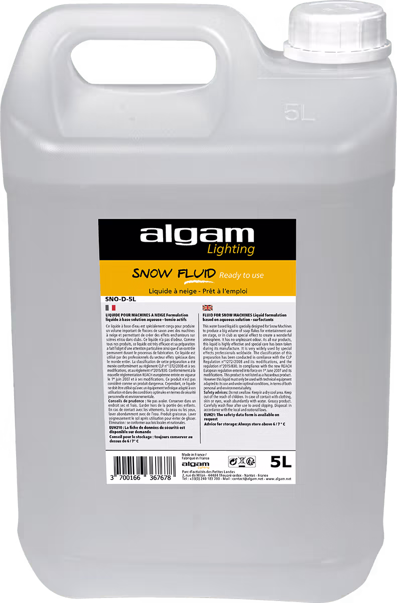 Algam Lighting Líquido Listo Para Producción De Nieve Artificial - 5Lts LSFSNO-D-5L
