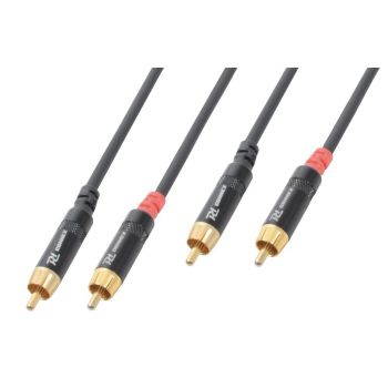 Power dynamics cable 2x rca macho 2x rca macho 12m 177098