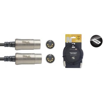 Stagg cable midi serie n, 3m