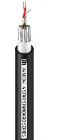 Adam Hall 4 STAR MC 04 - Cable Multifilar de 4 canales 8 x 0,14 mm² 100 metros 4 STAR MC 04