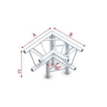 Showtec corner 90 down right apex down esquina triangular 3 direcciones ft30012