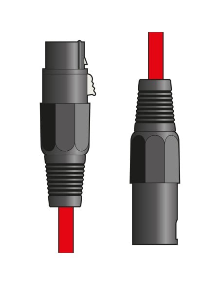 Citronic 190.108UK Cable de micrófono XLR Hembra - XLR Macho 12,0 m Color Rojo Cable de micrófono XLR Hembra - XLR Macho 12,0 m C