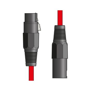 Citronic 190.108uk cable de micrófono xlr hembra - xlr macho 12,0 m color rojo
